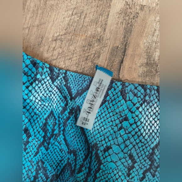 🤍NWT Zaful Blue Snakeskin Bikini Size Medium - Picture 3 of 5